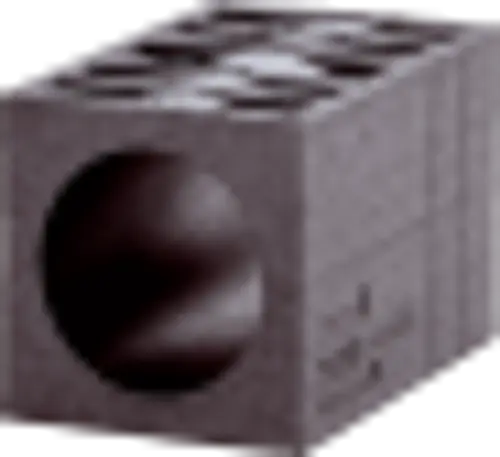 Mauerblock mit einer ovalen Öffnung in der Mitte, hergestellt von Wolf. Das Produkt zeigt ein einfaches und funktionales Design.